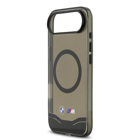 Apple iPhone 17 Air Kılıf BMW Orjinal Lisanslı M-safe Şarj Özellikli Metal Buton Tasarımlı Tranparan M Dizayn Kapak