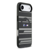 Apple iPhone 17 Air Kılıf BMW Orjinal Lisanslı M-safe Şarj Özellikli Metal Kamera Butonlu Yatay Şeritli M Dizayn Kapak