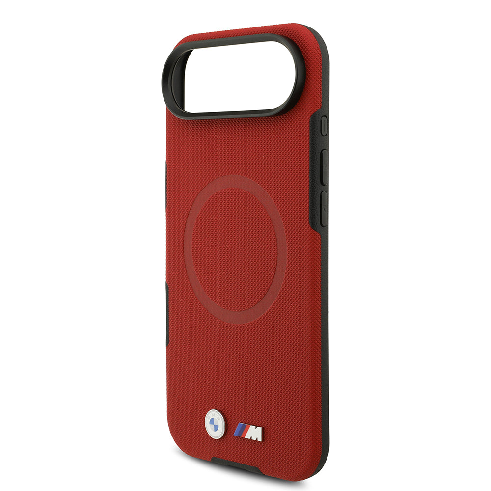 Apple iPhone 17 Air Kılıf BMW Orjinal Lisanslı M-safe Şarj Özellikli Metal Logolu Delikli M Dizayn Deri Kapak