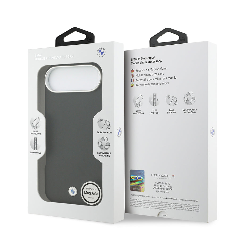 Apple iPhone 17 Air Kılıf BMW Orjinal Lisanslı M-safe Şarj Özellikli Metal Logolu Tam Kaplama Deri Kapak