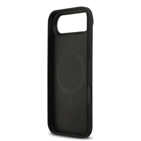 Apple iPhone 17 Air Kılıf DKNY Orjinal Lisanslı M-safe Şarj Özellikli 3D Yazılı Grid Pattern Kapak