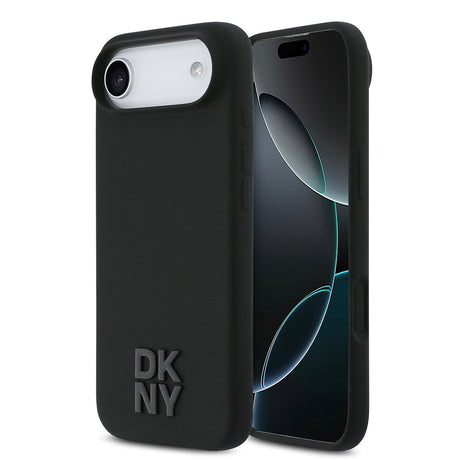 Apple iPhone 17 Air Kılıf DKNY Orjinal Lisanslı M-safe Şarj Özellikli Metal Logolu Silikon Kapak