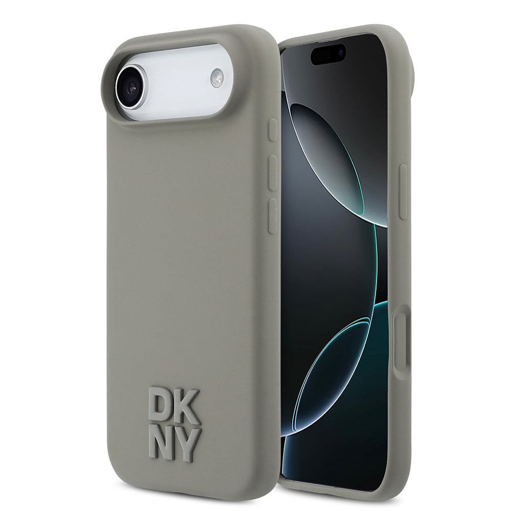 Apple iPhone 17 Air Kılıf DKNY Orjinal Lisanslı M-safe Şarj Özellikli Metal Logolu Silikon Kapak