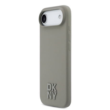 Apple iPhone 17 Air Kılıf DKNY Orjinal Lisanslı M-safe Şarj Özellikli Metal Logolu Silikon Kapak