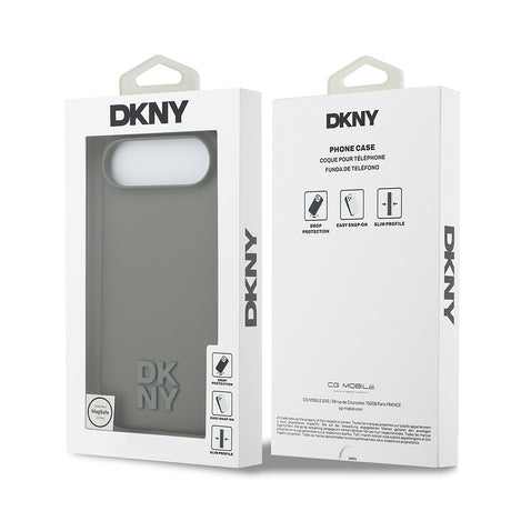Apple iPhone 17 Air Kılıf DKNY Orjinal Lisanslı M-safe Şarj Özellikli Metal Logolu Silikon Kapak