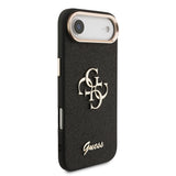 Apple iPhone 17 Air Kılıf Guess Orjinal Lisanslı 4G Büyük Metal Kamera Çerçeveli ve Logolu Glitter Kapak