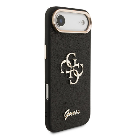 Apple iPhone 17 Air Kılıf Guess Orjinal Lisanslı 4G Büyük Metal Kamera Çerçeveli ve Logolu Glitter Kapak