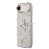 Apple iPhone 17 Air Kılıf Guess Orjinal Lisanslı 4G Büyük Metal Kamera Çerçeveli ve Logolu Glitter Kapak