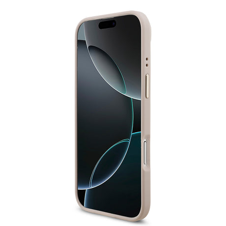 Apple iPhone 17 Air Kılıf Guess Orjinal Lisanslı Gold Metal Kamera Çerçeveli 4G Desenli Metal Büyük 4G ve Yazı Logolu Kapak