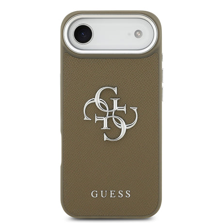 Apple iPhone 17 Air Kılıf Guess Orjinal Lisanslı Grained 4G Metal Büyük Logolu Kapak