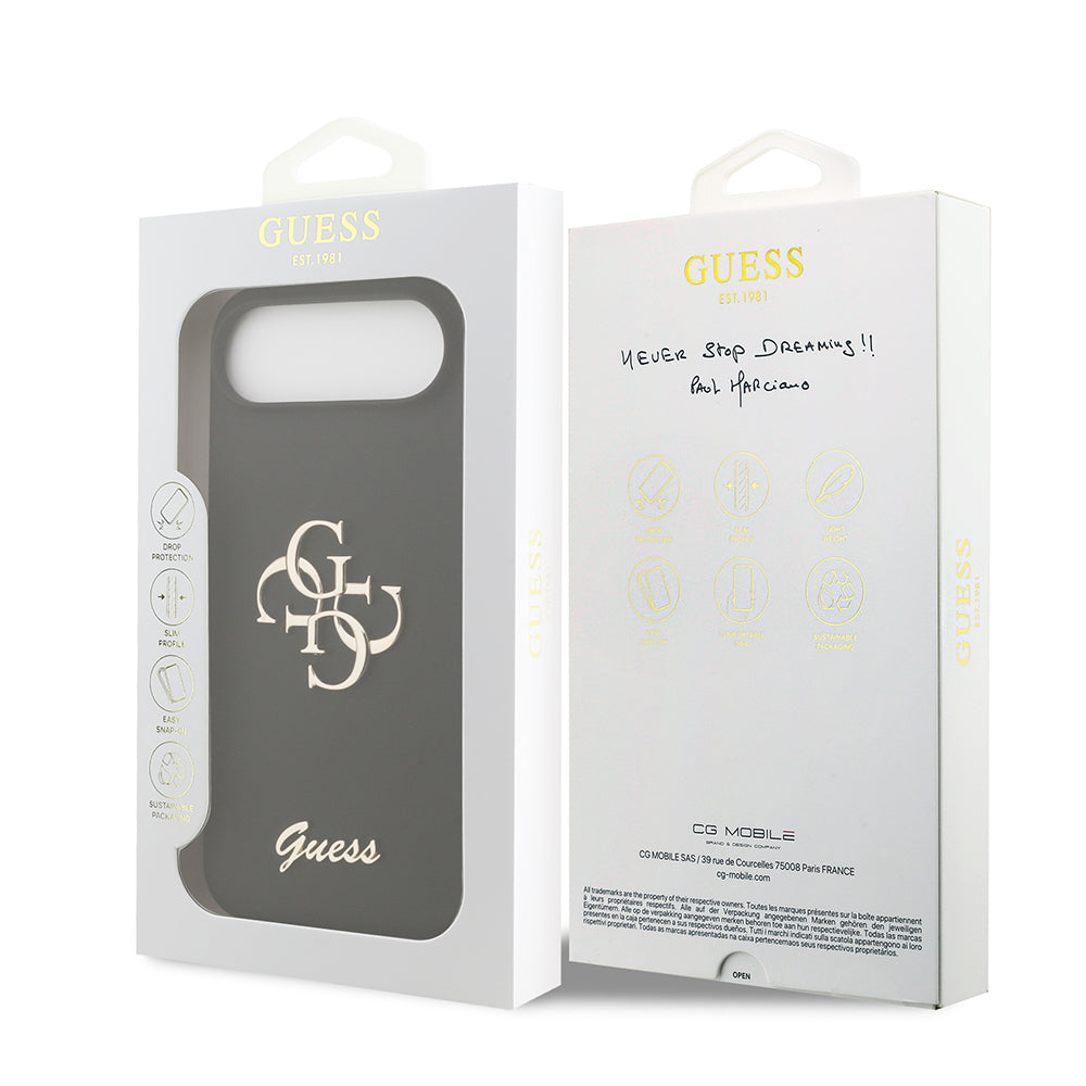 Apple iPhone 17 Air Kılıf Guess Orjinal Lisanslı Grained Yazı Logolu Kapak