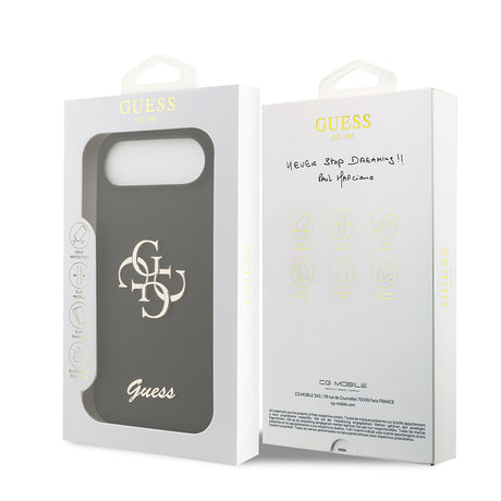 Apple iPhone 17 Air Kılıf Guess Orjinal Lisanslı Grained Yazı Logolu Kapak