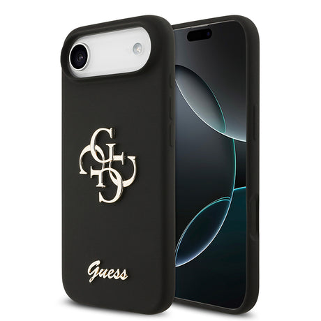 Apple iPhone 17 Air Kılıf Guess Orjinal Lisanslı Grained Yazı Logolu Kapak