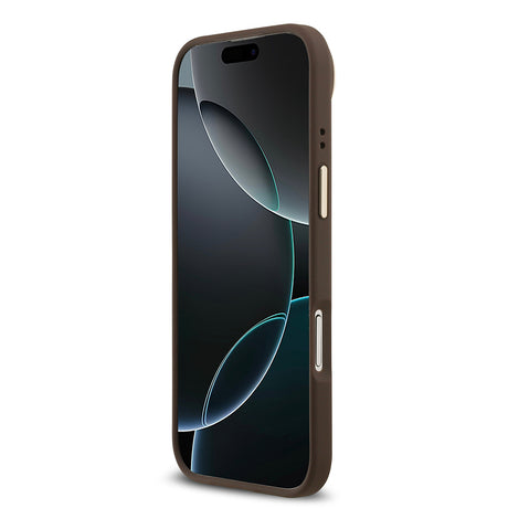 Apple iPhone 17 Air Kılıf Guess Orjinal Lisanslı M-safe Şarj Özellikli 4G Desenli PU Metal Plaka Klasik Logolu Kapak