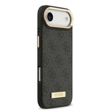 Apple iPhone 17 Air Kılıf Guess Orjinal Lisanslı M-safe Şarj Özellikli 4G Desenli PU Metal Plaka Klasik Logolu Kapak