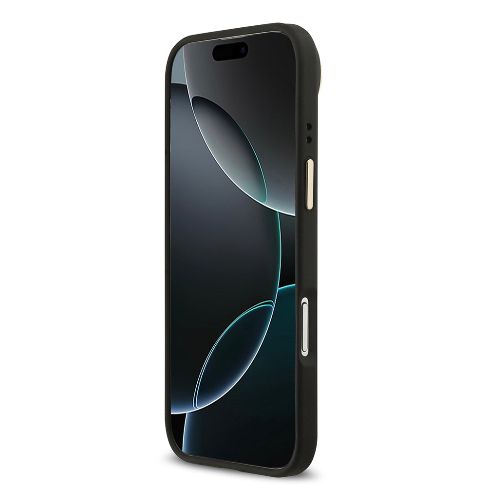 Apple iPhone 17 Air Kılıf Guess Orjinal Lisanslı M-safe Şarj Özellikli 4G Desenli PU Metal Plaka Klasik Logolu Kapak
