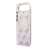 Apple iPhone 17 Air Kılıf Guess Orjinal Lisanslı M-safe Şarj Özellikli 4G Desenli Simli Silikon Kapak