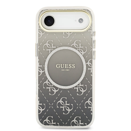 Apple iPhone 17 Air Kılıf Guess Orjinal Lisanslı M-safe Şarj Özellikli 4G Desenli Simli Silikon Kapak