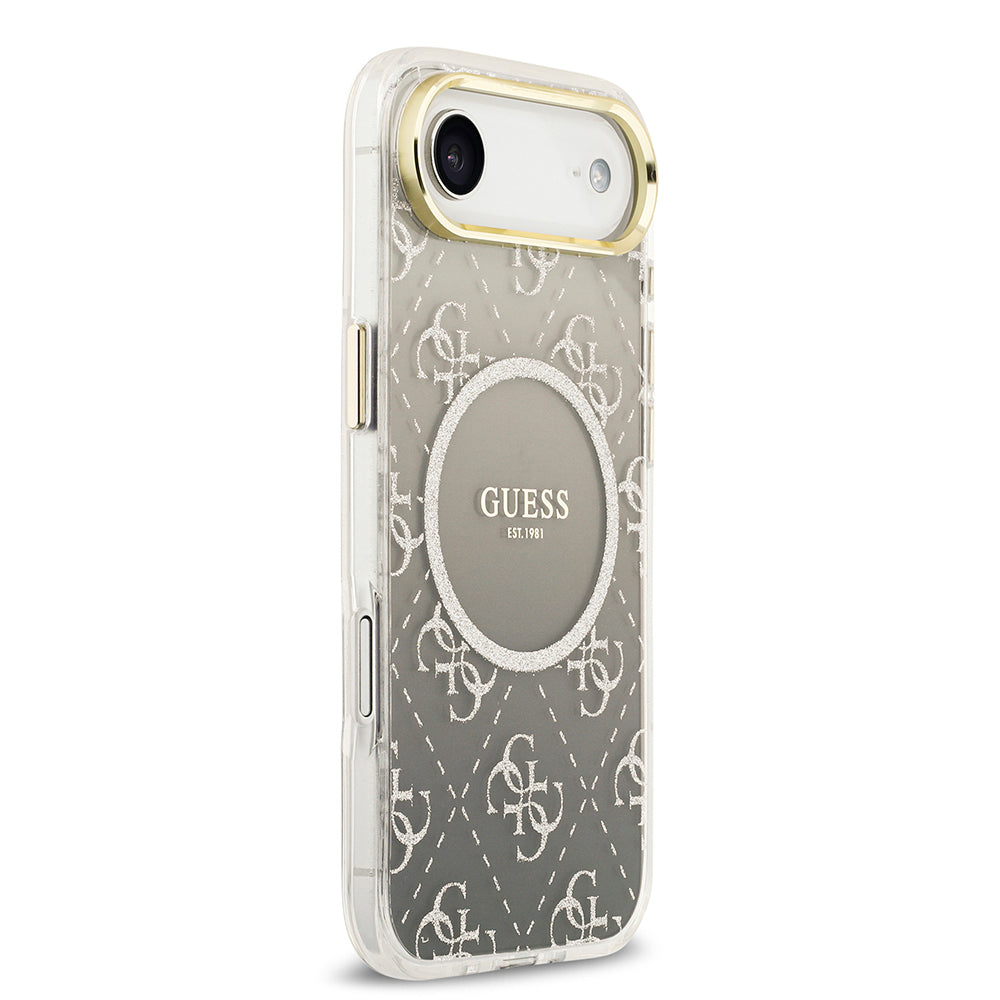 Apple iPhone 17 Air Kılıf Guess Orjinal Lisanslı M-safe Şarj Özellikli 4G Desenli Simli Silikon Kapak