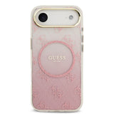 Apple iPhone 17 Air Kılıf Guess Orjinal Lisanslı M-safe Şarj Özellikli 4G Desenli Simli Silikon Kapak