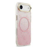 Apple iPhone 17 Air Kılıf Guess Orjinal Lisanslı M-safe Şarj Özellikli 4G Desenli Simli Silikon Kapak
