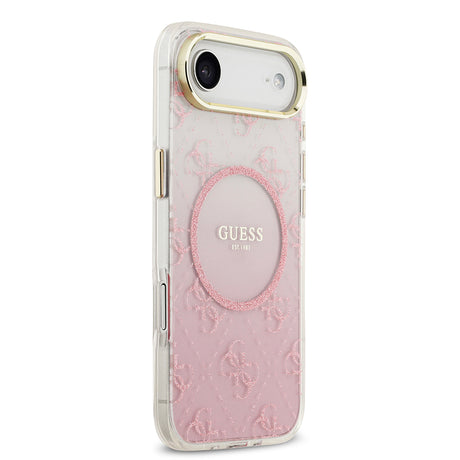 Apple iPhone 17 Air Kılıf Guess Orjinal Lisanslı M-safe Şarj Özellikli 4G Desenli Simli Silikon Kapak