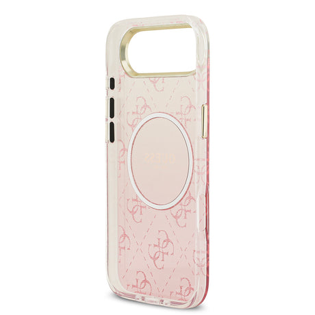 Apple iPhone 17 Air Kılıf Guess Orjinal Lisanslı M-safe Şarj Özellikli 4G Desenli Simli Silikon Kapak