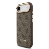 Apple iPhone 17 Air Kılıf Guess Orjinal Lisanslı M-safe Şarj Özellikli 4G Metal Büyük Logolu Kartlıklı Kapak