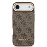 Apple iPhone 17 Air Kılıf Guess Orjinal Lisanslı M-safe Şarj Özellikli 4G Metal Büyük Logolu Kartlıklı Kapak