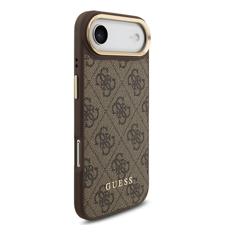 Apple iPhone 17 Air Kılıf Guess Orjinal Lisanslı M-safe Şarj Özellikli 4G Metal Büyük Logolu Kartlıklı Kapak