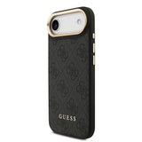 Apple iPhone 17 Air Kılıf Guess Orjinal Lisanslı M-safe Şarj Özellikli 4G Metal Büyük Logolu Kartlıklı Kapak