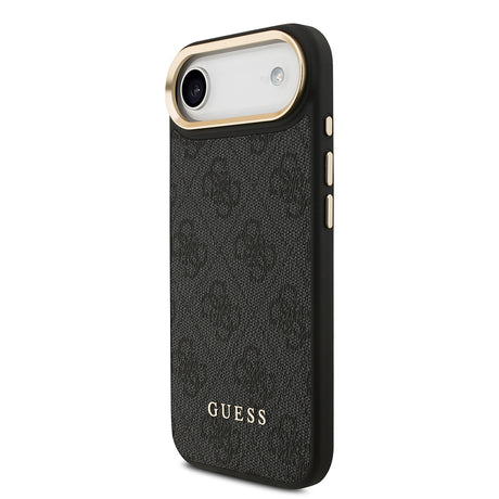 Apple iPhone 17 Air Kılıf Guess Orjinal Lisanslı M-safe Şarj Özellikli 4G Metal Büyük Logolu Kartlıklı Kapak
