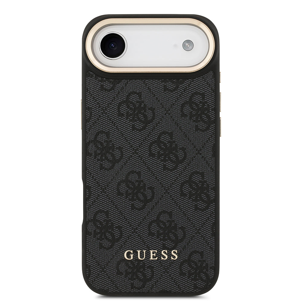 Apple iPhone 17 Air Kılıf Guess Orjinal Lisanslı M-safe Şarj Özellikli 4G Metal Büyük Logolu Kartlıklı Kapak