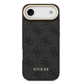 Apple iPhone 17 Air Kılıf Guess Orjinal Lisanslı M-safe Şarj Özellikli 4G Metal Büyük Logolu Kartlıklı Kapak