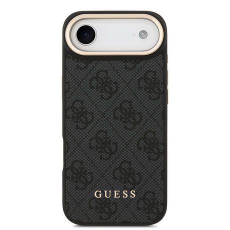 Apple iPhone 17 Air Kılıf Guess Orjinal Lisanslı M-safe Şarj Özellikli 4G Metal Büyük Logolu Kartlıklı Kapak