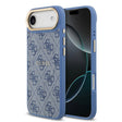Apple iPhone 17 Air Kılıf Guess Orjinal Lisanslı M-safe Şarj Özellikli Gold Metal Kamera Çerçeveli PU Deri 4G Desenli Yazı Logolu Kapak