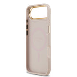 Apple iPhone 17 Air Kılıf Guess Orjinal Lisanslı M-safe Şarj Özellikli Gold Metal Kamera Çerçeveli Taşlı 4G Logolu Kapak