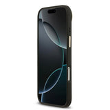 Apple iPhone 17 Air Kılıf Guess Orjinal Lisanslı M-safe Şarj Özellikli Grained Yazı ve Taşlı 4G Logolu Kapak