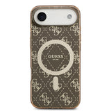 Apple iPhone 17 Air Kılıf Guess Orjinal Lisanslı M-safe Şarj Özellikli IML Baskılı Klasik Logolu 4G Desenli Kapak