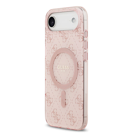 Apple iPhone 17 Air Kılıf Guess Orjinal Lisanslı M-safe Şarj Özellikli IML Baskılı Klasik Logolu 4G Desenli Kapak