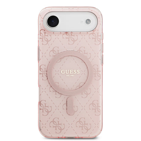 Apple iPhone 17 Air Kılıf Guess Orjinal Lisanslı M-safe Şarj Özellikli IML Baskılı Klasik Logolu 4G Desenli Kapak