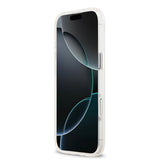 Apple iPhone 17 Air Kılıf Guess Orjinal Lisanslı M-safe Şarj Özellikli IML Baskılı Üçgen Logolu Metal Kamera Çerçeveli Kapak