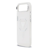 Apple iPhone 17 Air Kılıf Guess Orjinal Lisanslı M-safe Şarj Özellikli IML Baskılı Üçgen Logolu Metal Kamera Çerçeveli Kapak