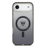 Apple iPhone 17 Air Kılıf Guess Orjinal Lisanslı M-safe Şarj Özellikli IML Baskılı Üçgen Logolu Metal Kamera Çerçeveli Kapak