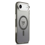 Apple iPhone 17 Air Kılıf Guess Orjinal Lisanslı M-safe Şarj Özellikli IML Baskılı Üçgen Logolu Metal Kamera Çerçeveli Kapak