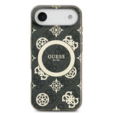 Apple iPhone 17 Air Kılıf Guess Orjinal Lisanslı M-safe Şarj Özellikli IML Peony ve 4G Desenli Klasik Logolu Kapak