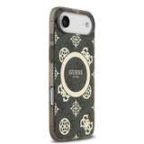 Apple iPhone 17 Air Kılıf Guess Orjinal Lisanslı M-safe Şarj Özellikli IML Peony ve 4G Desenli Klasik Logolu Kapak