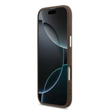 Apple iPhone 17 Air Kılıf Guess Orjinal Lisanslı M-safe Şarj Özellikli Klasik Yazı Logolu PU Deri Kapak