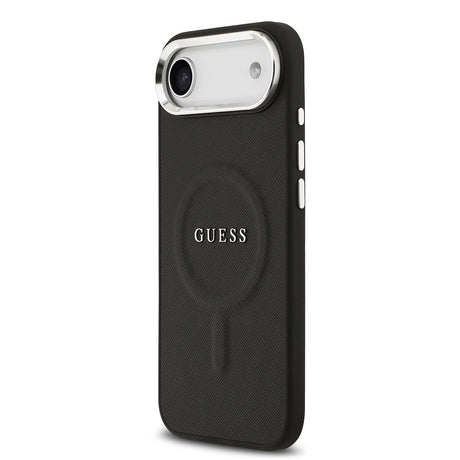 Apple iPhone 17 Air Kılıf Guess Orjinal Lisanslı M-safe Şarj Özellikli Klasik Yazı Logolu PU Deri Kapak