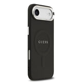 Apple iPhone 17 Air Kılıf Guess Orjinal Lisanslı M-safe Şarj Özellikli Klasik Yazı Logolu PU Deri Kapak